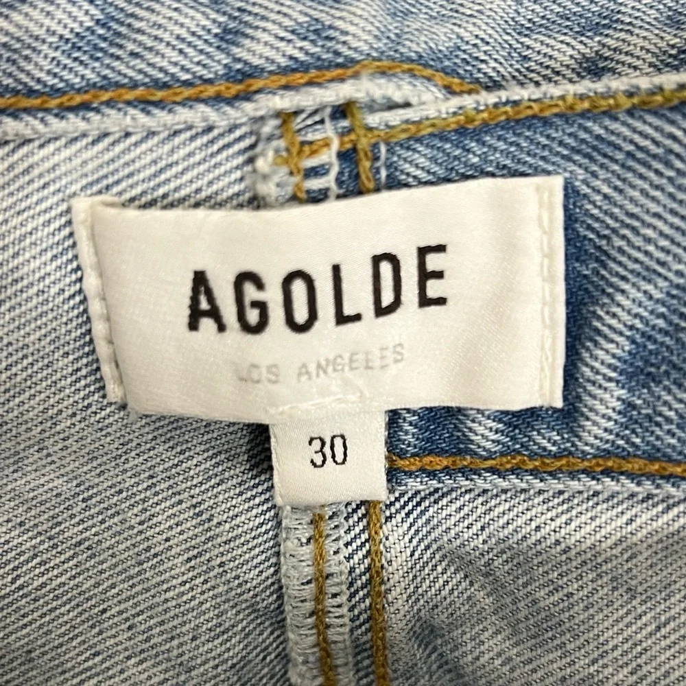 AGOLDE Blue Broken Waistband Jeans
